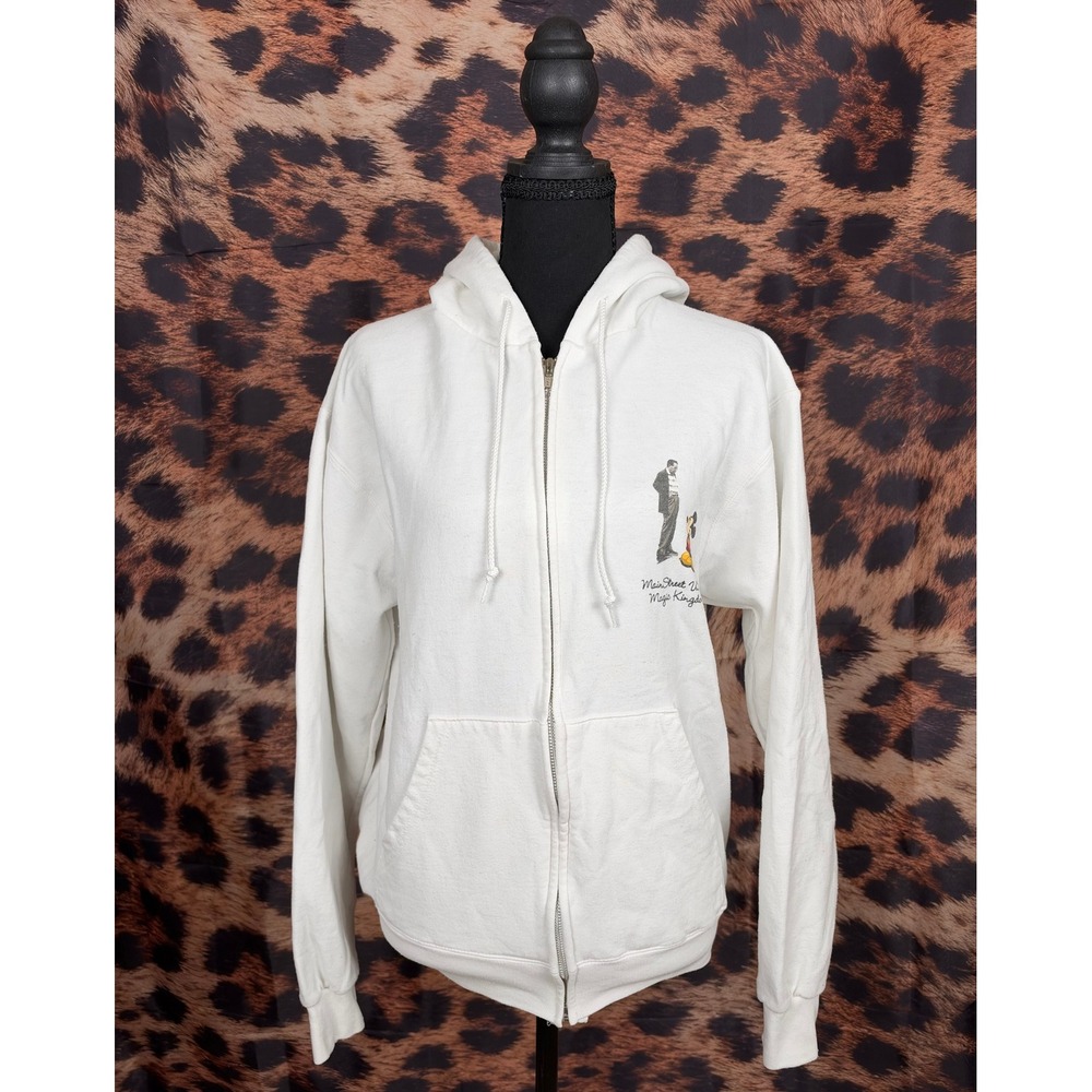 Vintage Disney Parks Main Street USA Walt & Mickey Mouse Zip Up Hoodie